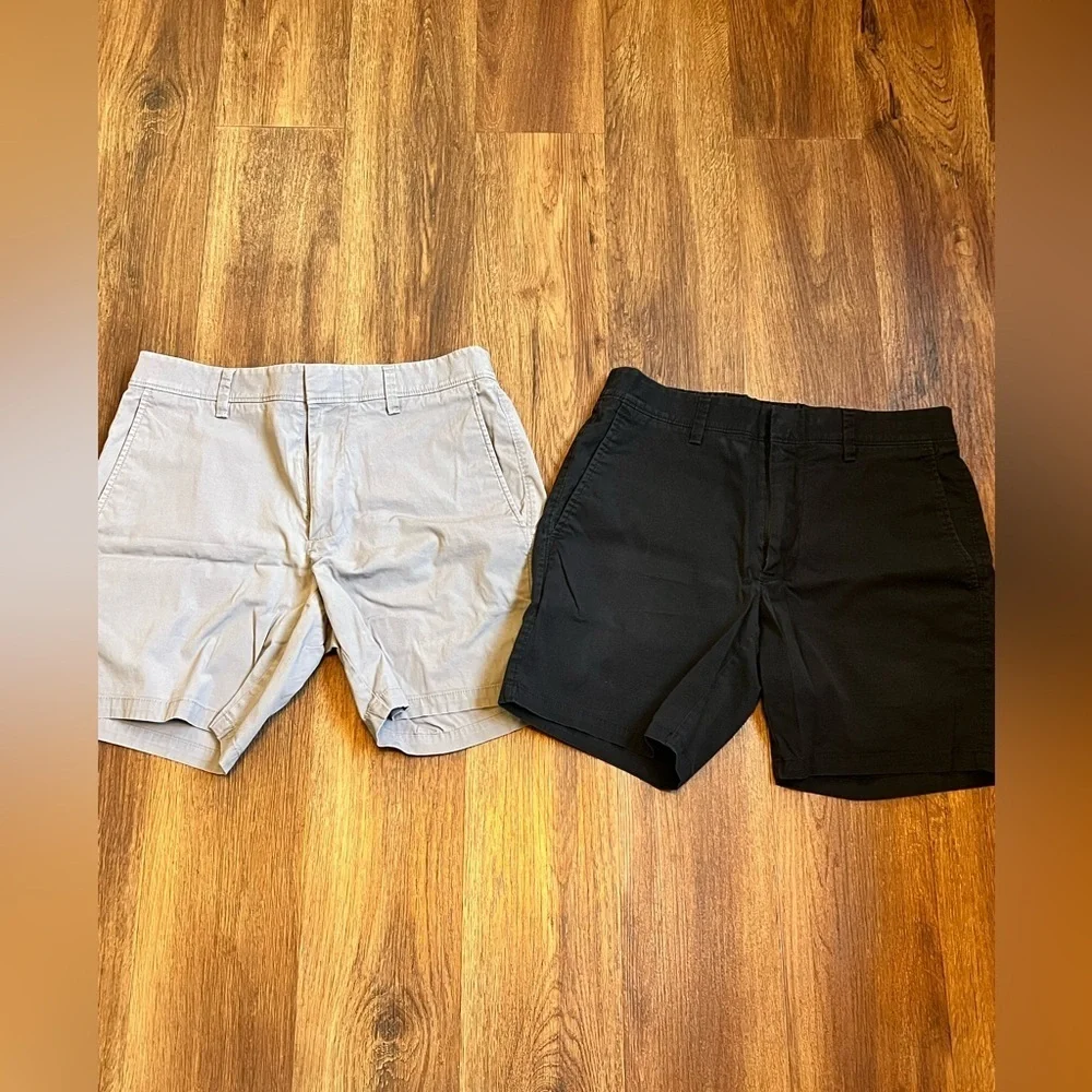 J. Crew Black and cream Flat Front Shorts Casual Style